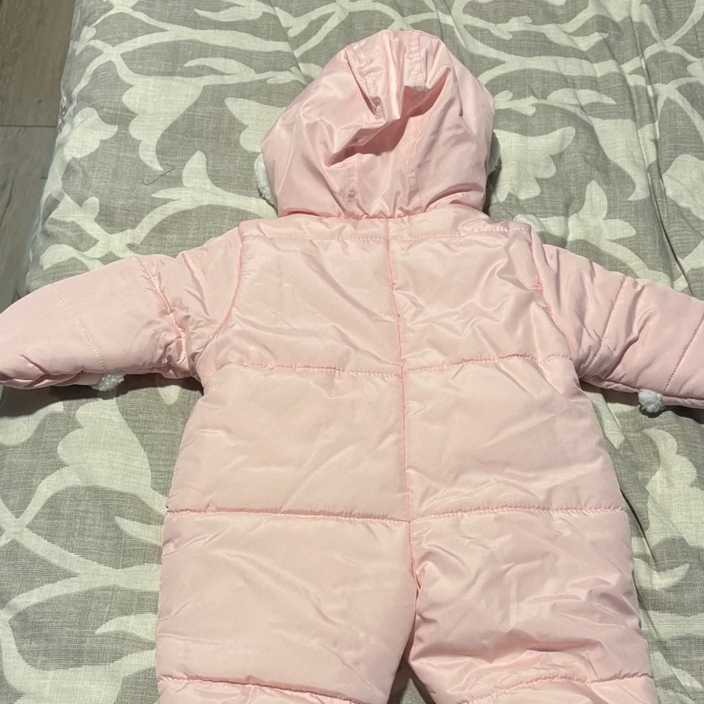 Carter's Pink Hooded Baby Snowsuit - Picture 5 of 5